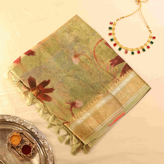 Pure Organsa Saree - Vaishali Silks