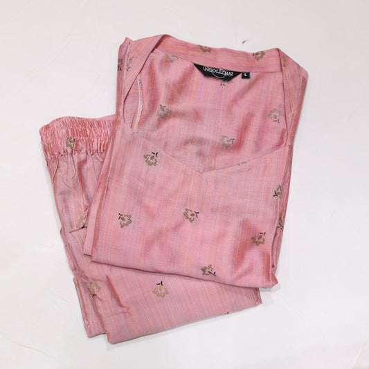 Rawsilk Lightpink Kurtiset - Vaishali Silks
