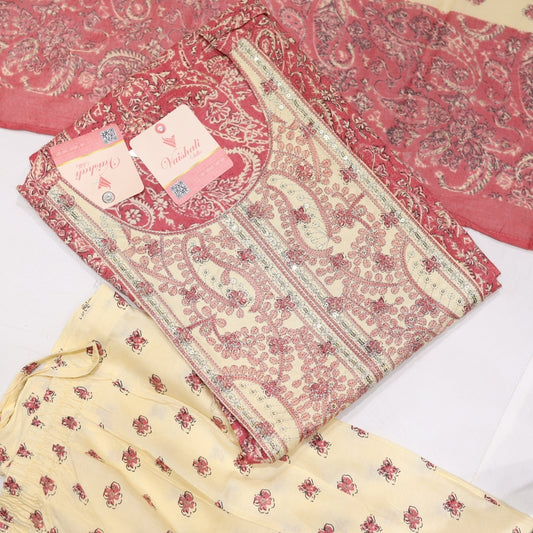 Cotton Dusky Rose Kurtiset - Vaishali Silks