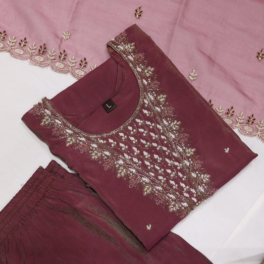 Tissue Purple Kurtiset - Vaishali Silks