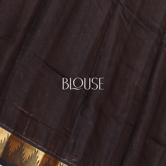 Army Green Chanderi Saree - Vaishali Silks