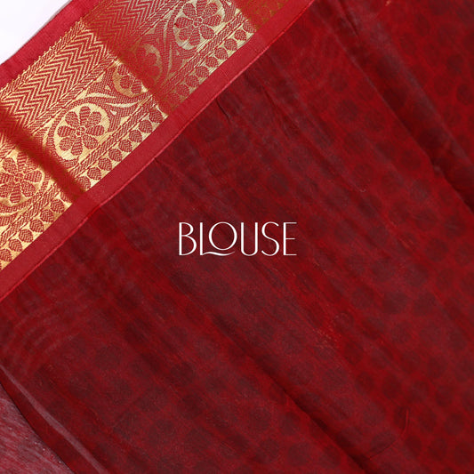 Black Chanderi Saree - Vaishali Silks