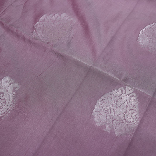 Semi Soft Silk Dark Onion Shade with Sandel Colour - Vaishali Silks