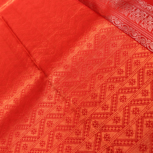 Pure Silk Saree Yellow with Red - Vaishali Silks