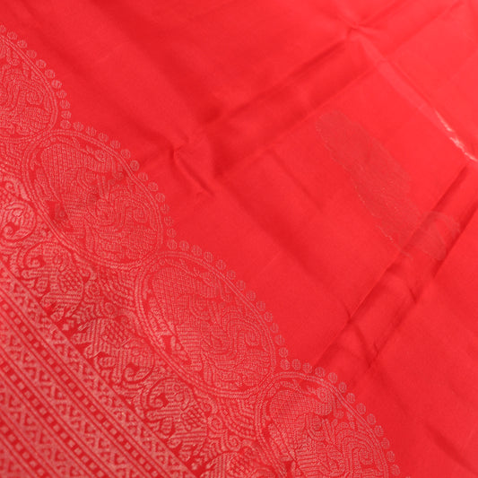 Pure Silk Saree Self Colour Red - Vaishali Silks