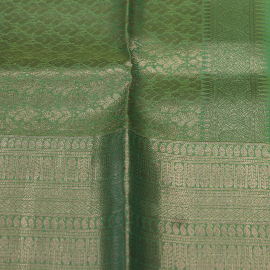 Pure Silk Saree Self Green Colour - Vaishali Silks