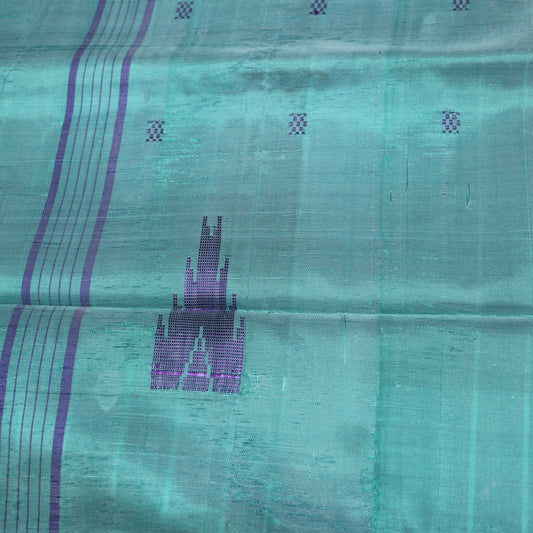 Banana Silk Saree (WITH OUTBLOUSE) Voilet With Blue - Vaishali Silks