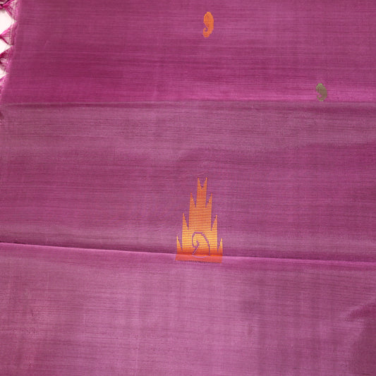 Banana Silk Saree (WITH BOUSE) Green With Voilet - Vaishali Silks