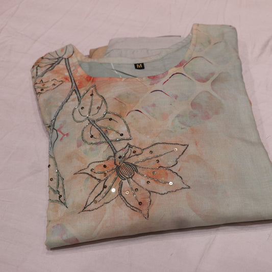 Kurti  Set Pastel Green  Colour - Vaishali Silks