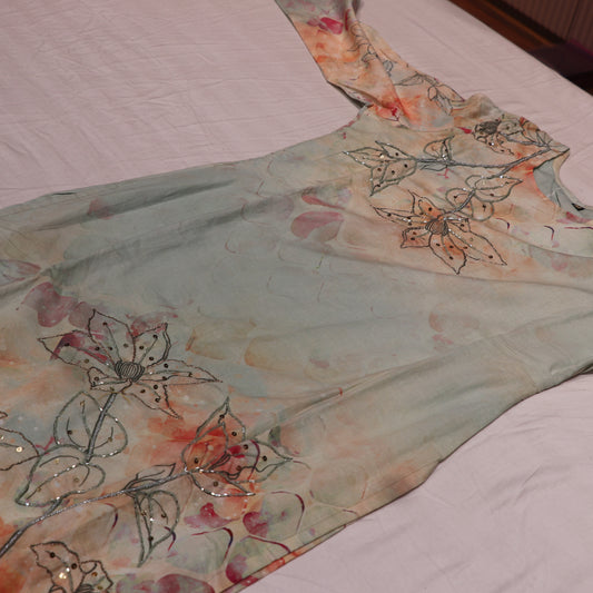 Kurti  Set Pastel Green  Colour - Vaishali Silks