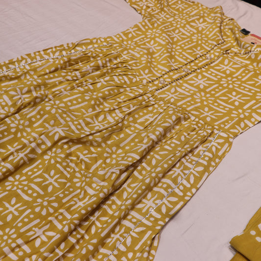 Kurti Set Mustard Colour - Vaishali Silks