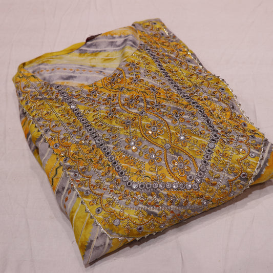 Kurti Set Yellow  Colour - Vaishali Silks