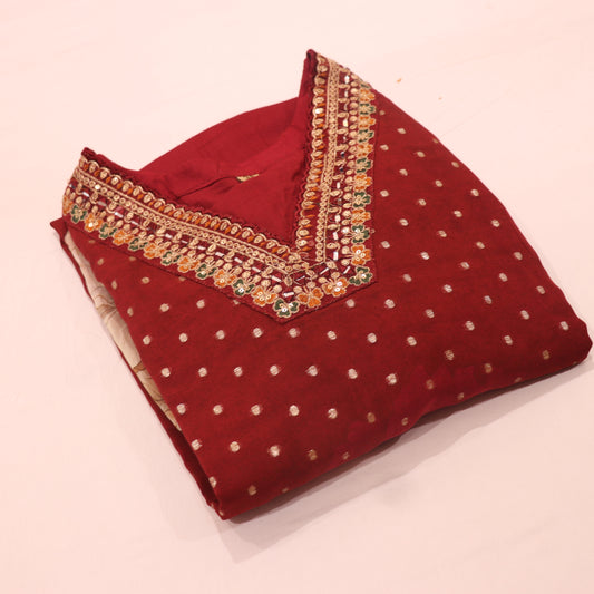 Kurti Set Meroon Colour - Vaishali Silks