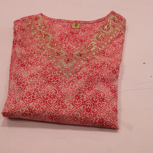 Kurti Set Orange Colour - Vaishali Silks