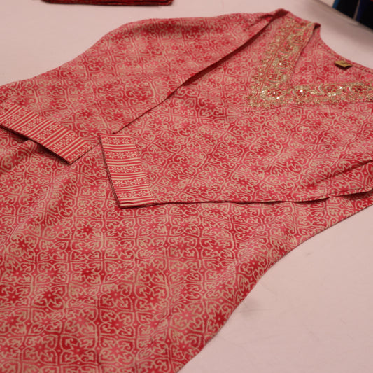 Kurti Set Orange Colour - Vaishali Silks