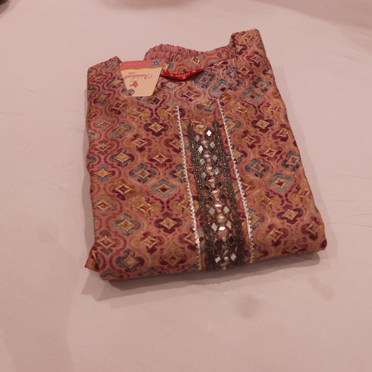 Kurti Set  OnioinPink Colour - Vaishali Silks