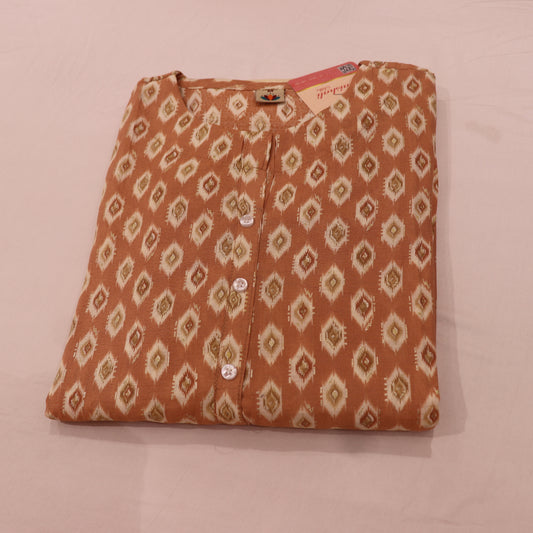 Kurtie Set  Biscut Colour - Vaishali Silks