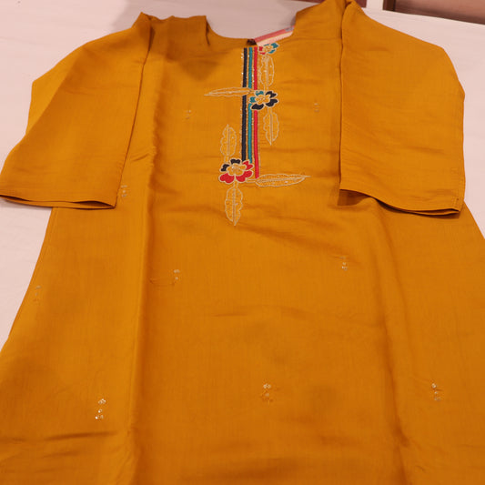 kurti Set  Yellow Colour - Vaishali Silks