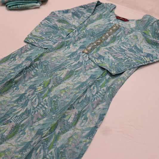 Kurti Set Sky Blue  Colour - Vaishali Silks