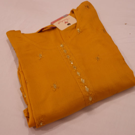 Kurti Set Yellow Colour - Vaishali Silks
