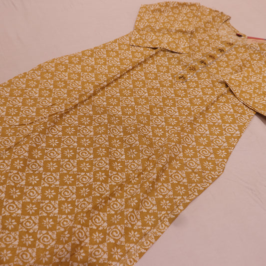 Kurthi Set Mustard  colour - Vaishali Silks
