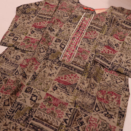 Kurti Set  Grey Colour - Vaishali Silks