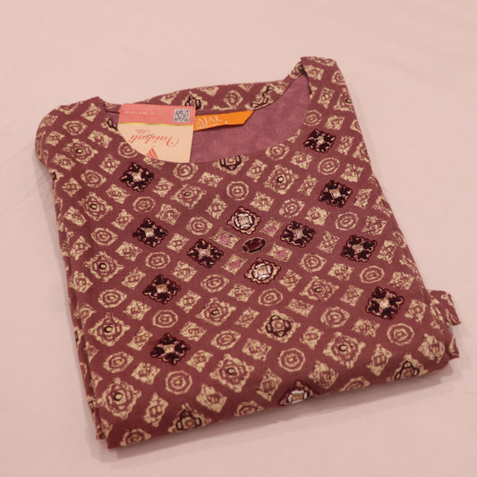 Kurti Set Voilet Colour - Vaishali Silks