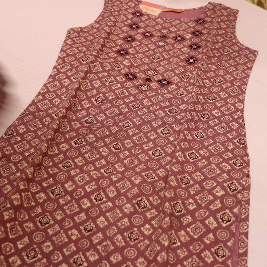 Kurti Set Voilet Colour - Vaishali Silks