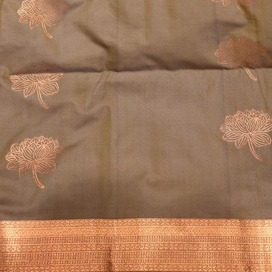 Semi Silk Saree Green Colour - Vaishali Silks