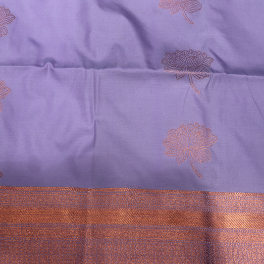 Semi Silk Saree Violet colour - Vaishali Silks