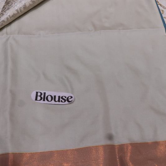 Semi Silk Saree Blue Colour - Vaishali Silks