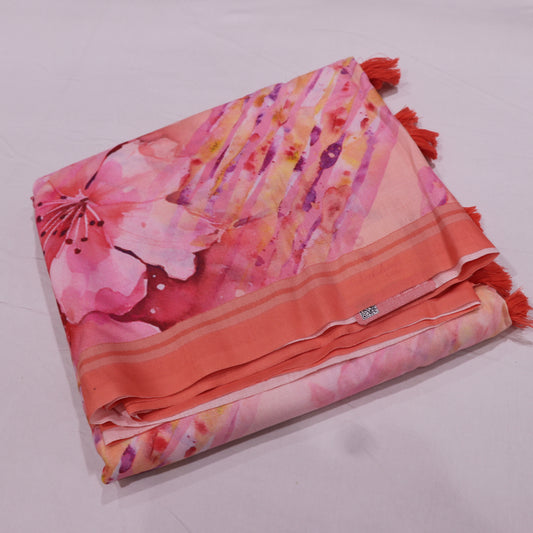 Fancy saree Orange   Colour - Vaishali Silks