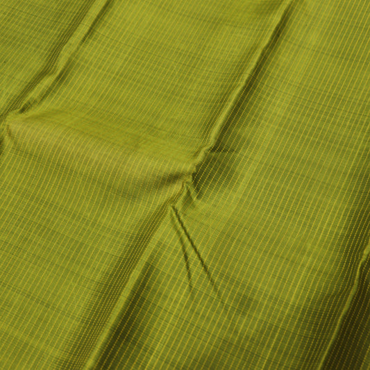 Pure Silk Saree  Green With Blue - Vaishali Silks