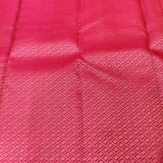 Pure silk Parrot Green with Multi Colour Jute Blouse - Vaishali Silks