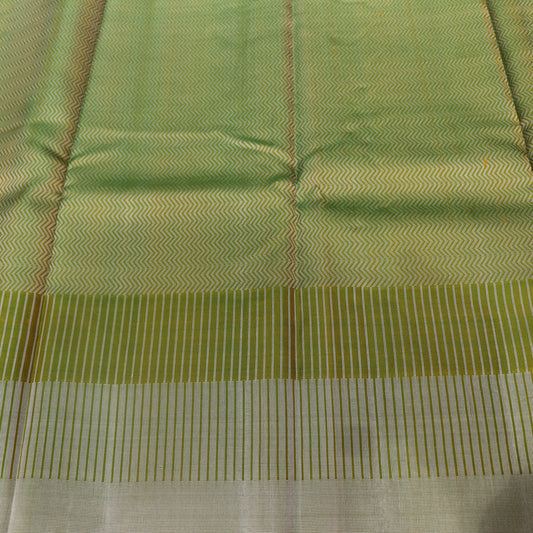 Pure silk Double Shade Green Colour - Vaishali Silks