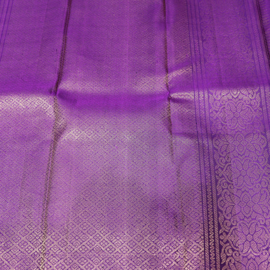 Pure Silk  Saree Mustard  With Violet  Colour - Vaishali Silks