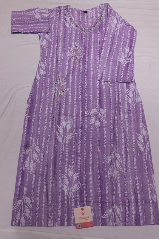 Kurtie With Sarara Pant Purple Colour