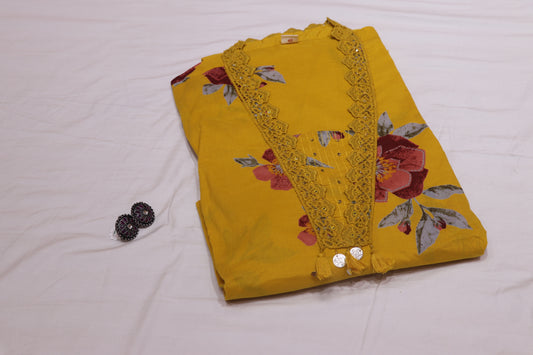 Kurtie Set Mustered Colour