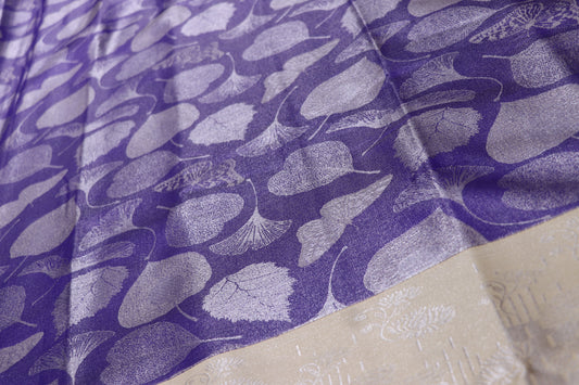 Silk saree violet colour