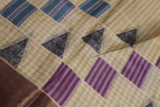 Fancy saree sandel with violet colour
