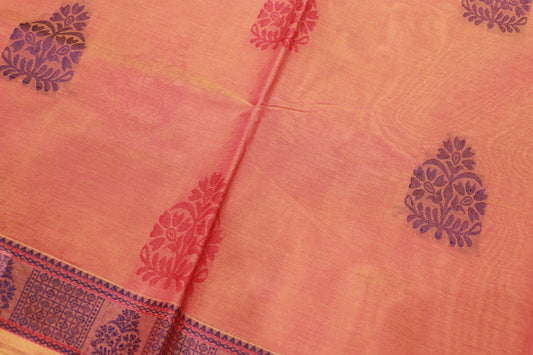 Pure Cotton Orang Saree - Vaishali Silks
