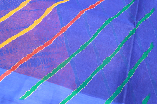 Pure Cotton Blue Saree - Vaishali Silks