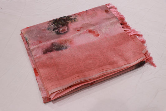 Fancy Saree peach Colour - Vaishali Silks