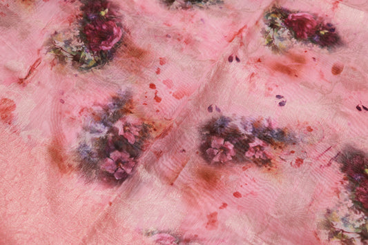 Fancy Saree peach Colour - Vaishali Silks