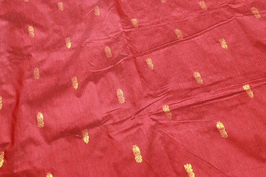 Kalyani Cotton  Saree  Red With  Black - Vaishali Silks