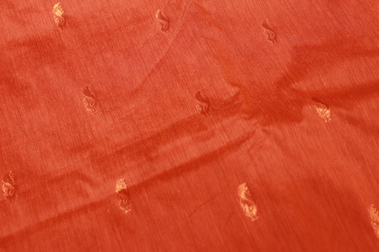 Kalyani Cotton Saree Ornge With Green - Vaishali Silks