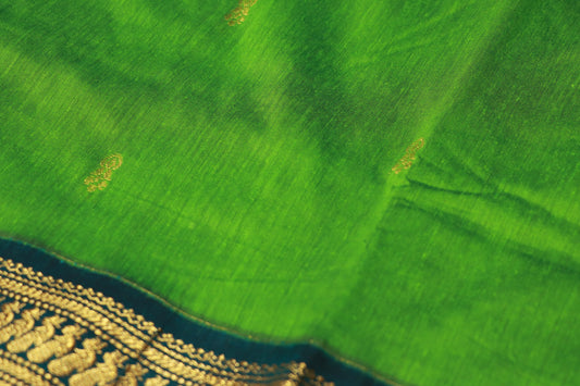 Kalyani Cotton Saree Green - Vaishali Silks