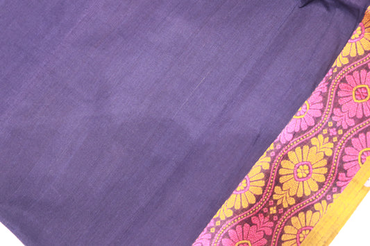 Cottaon Saree Navy Blue - Vaishali Silks