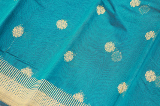 Silk Cotton Saree Ramar Green Colour - Vaishali Silks