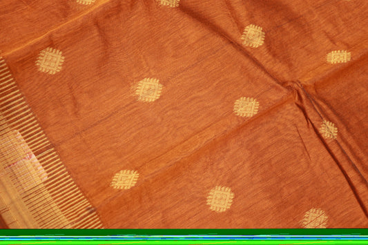 Silk Cotton Saree Mustard colour - Vaishali Silks